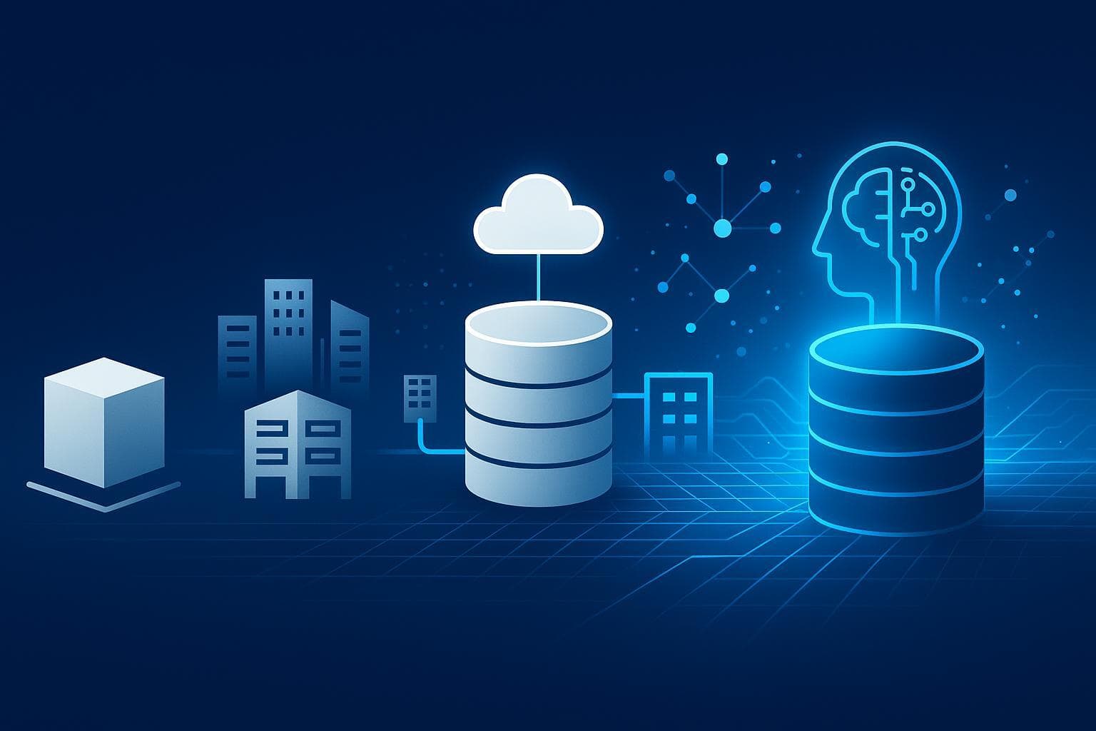 A digital illustration in a futuristic flat desig