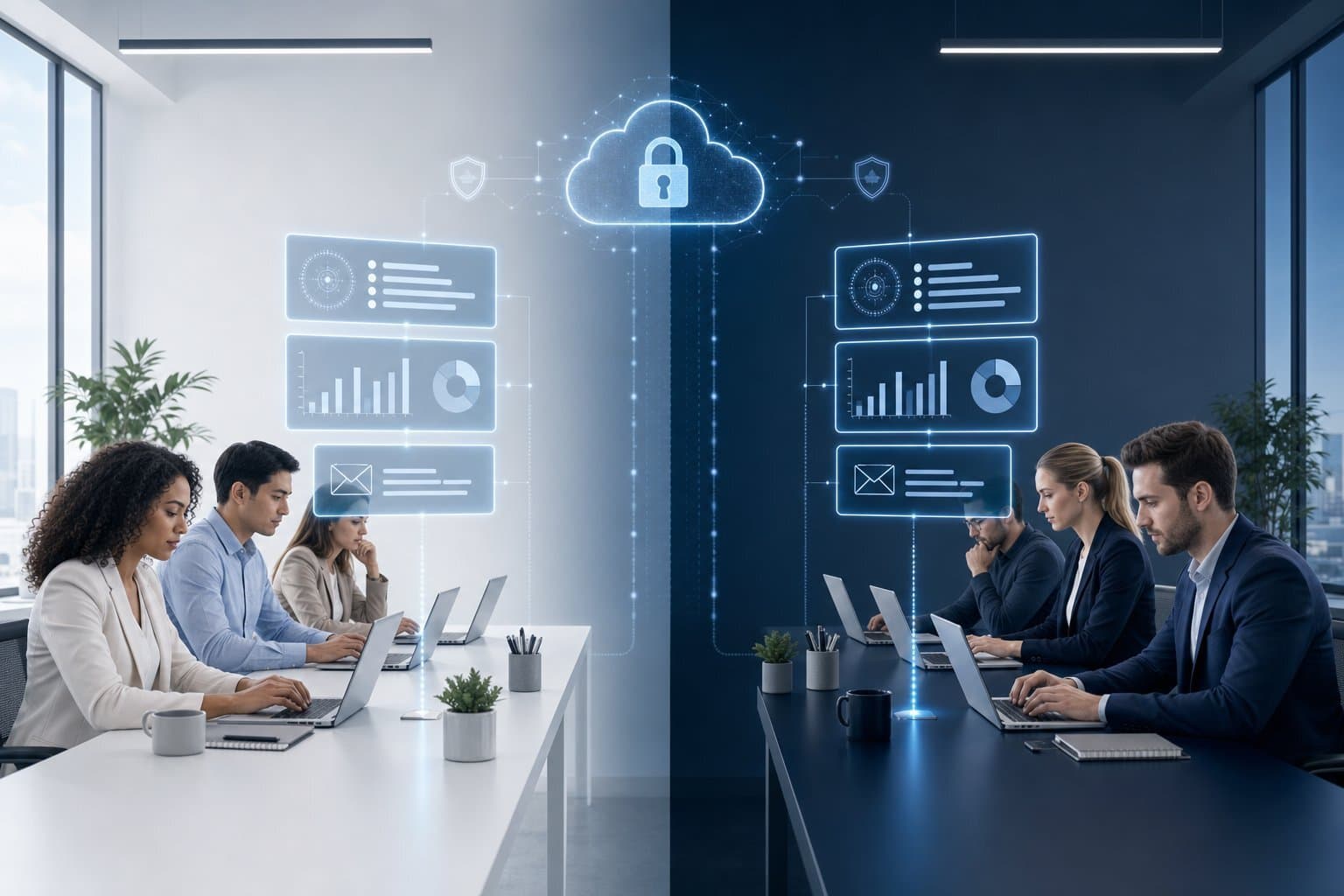 Competing marketing teams using identical rented AI solutions, resulting in indistinguishable campaign outputs. Competing marketing teams using identical rented AI solutions, resulting in indistinguishable campaign outputs.