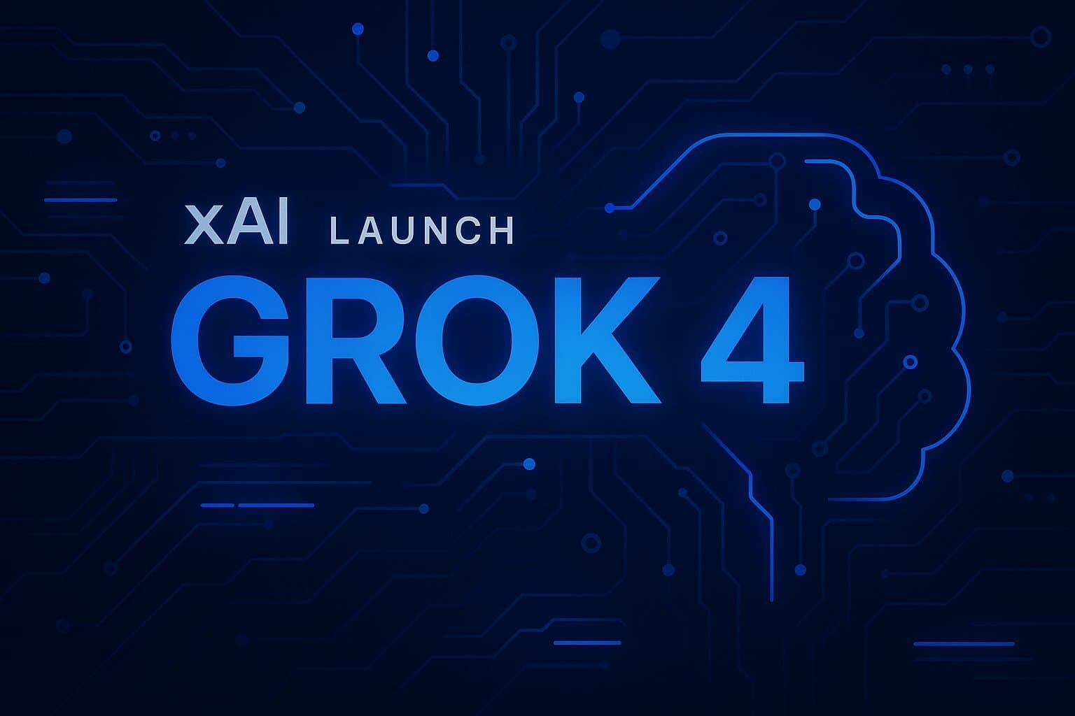 Grok 4 launch hero image
