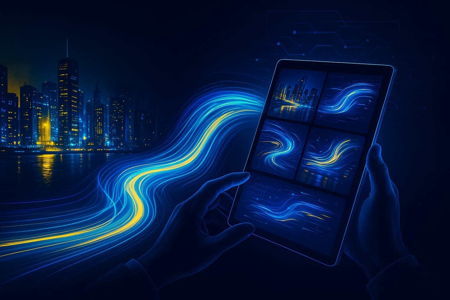 Abstract representation of Gemini 2.5 Flash Image's breakthrough in AI-powered visual content generation.