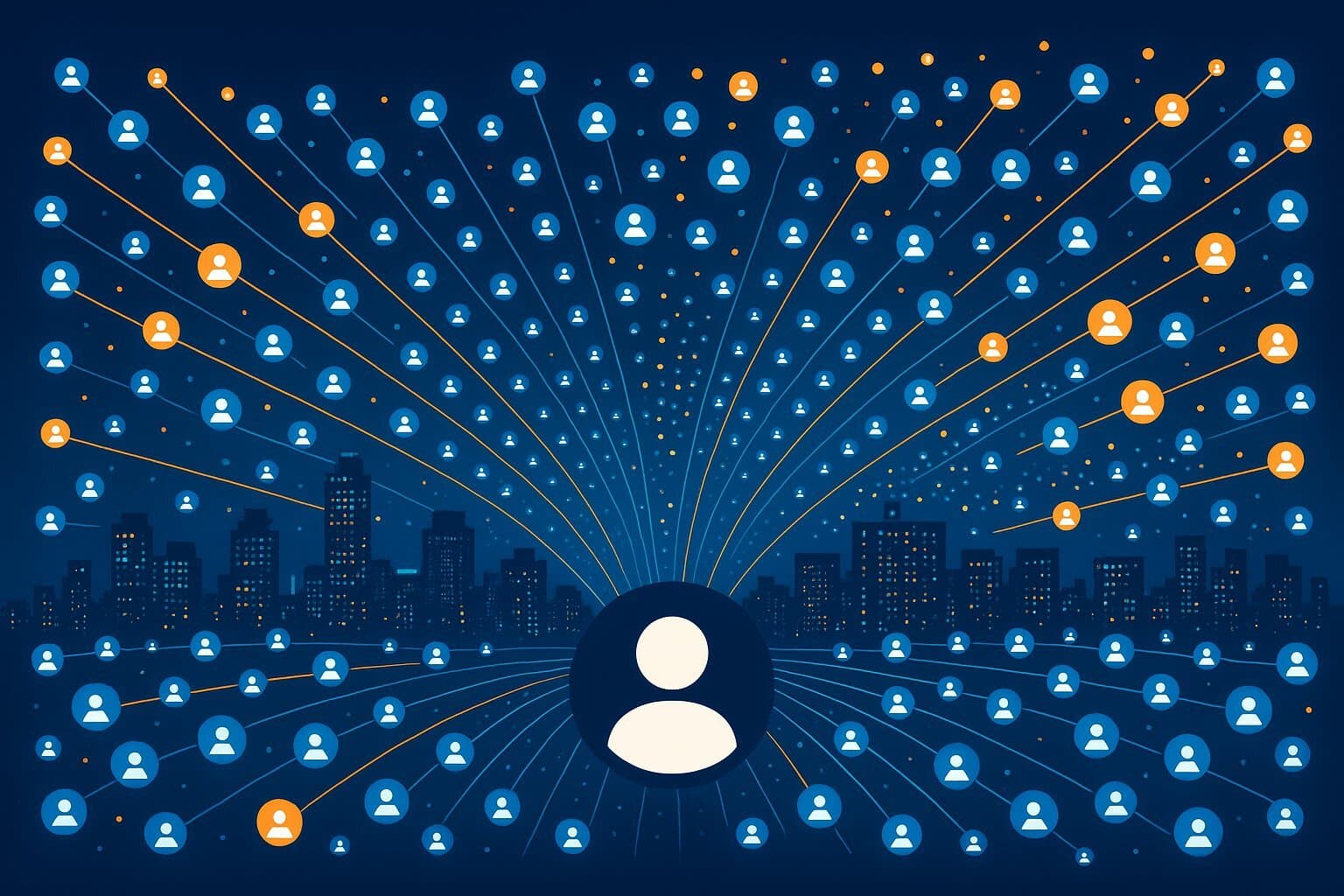 A dynamic visualization of an application ready to handle massive user growth.