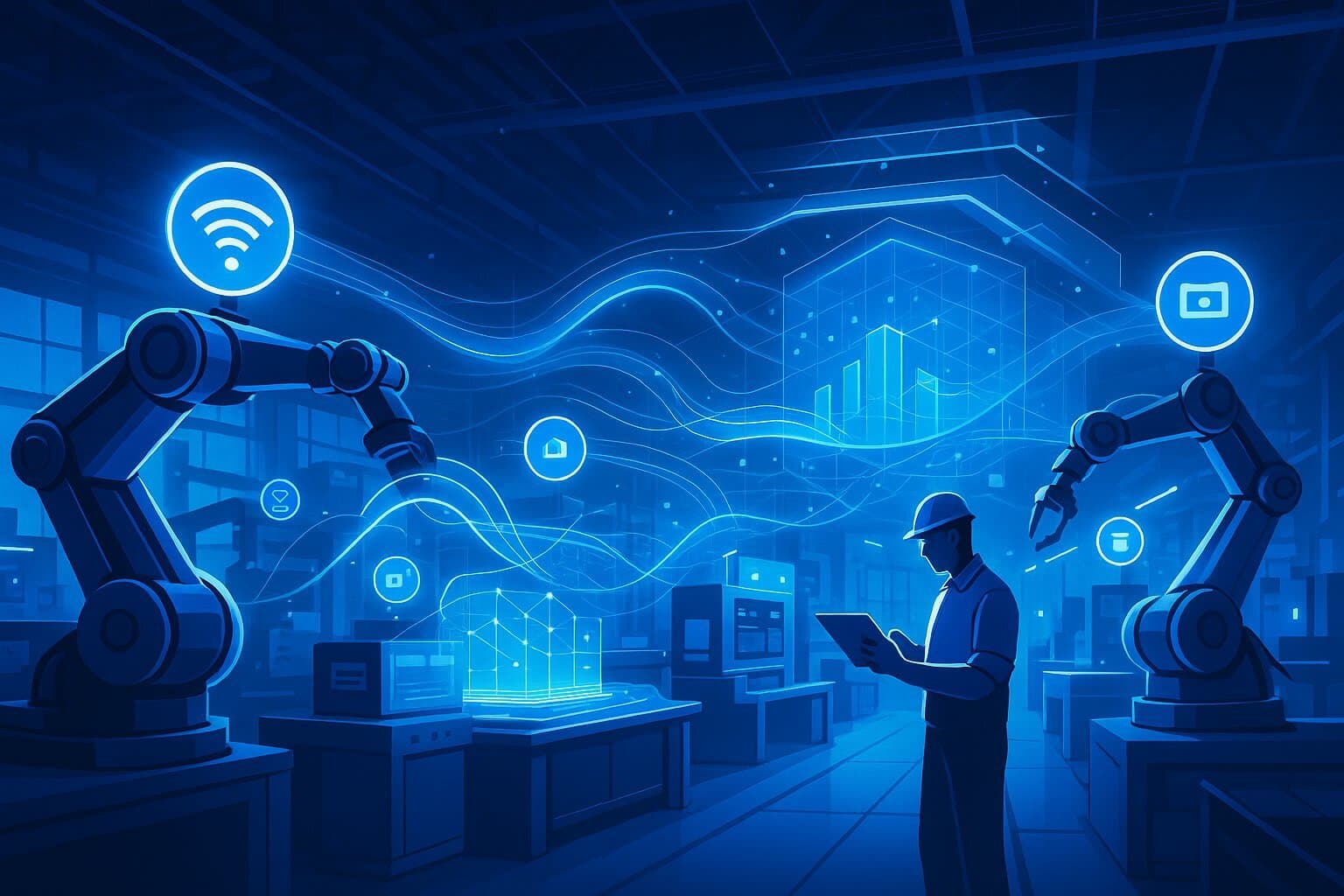 The next evolution: Smart factories blend AI, IoT, and automation into a unified, adaptive ecosystem.